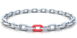 Chain bracelet red link