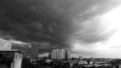 Storm over city